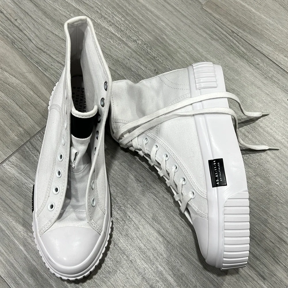 ALLSAINTS Women's Dana Flatform High Top Sneakers - Picture 2 of 7